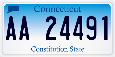 CT license plate AA24491