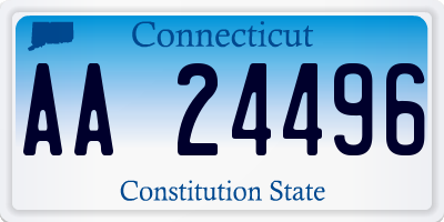 CT license plate AA24496