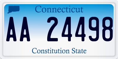 CT license plate AA24498