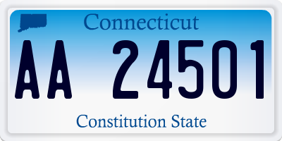 CT license plate AA24501