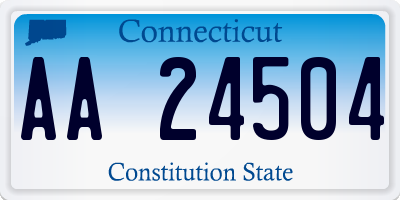 CT license plate AA24504