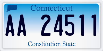 CT license plate AA24511