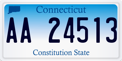 CT license plate AA24513