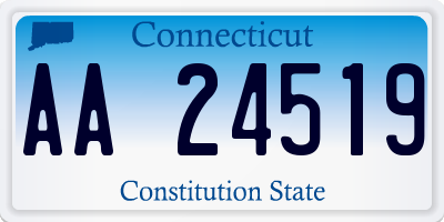 CT license plate AA24519