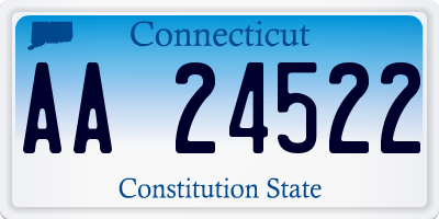 CT license plate AA24522