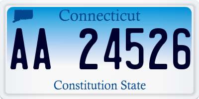 CT license plate AA24526