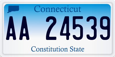 CT license plate AA24539