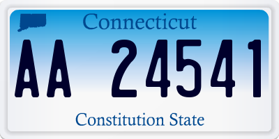 CT license plate AA24541