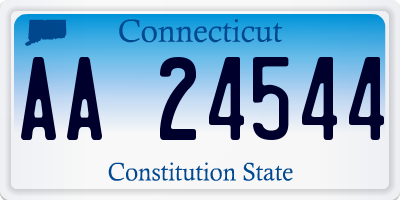 CT license plate AA24544