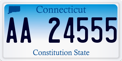 CT license plate AA24555