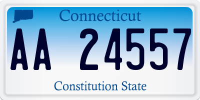 CT license plate AA24557