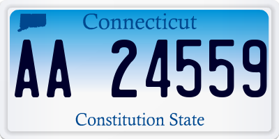 CT license plate AA24559