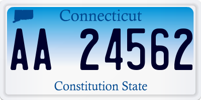 CT license plate AA24562