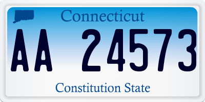 CT license plate AA24573
