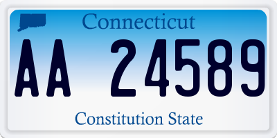 CT license plate AA24589
