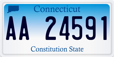 CT license plate AA24591