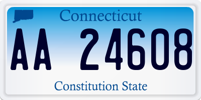 CT license plate AA24608