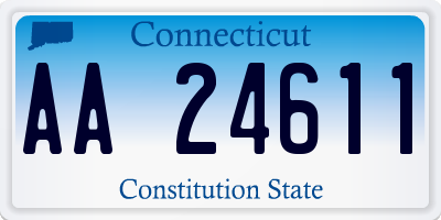 CT license plate AA24611