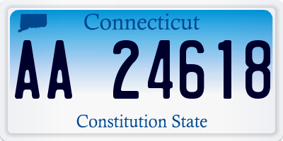 CT license plate AA24618