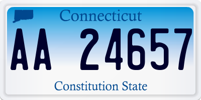 CT license plate AA24657