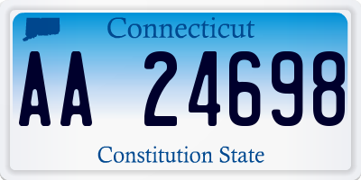 CT license plate AA24698