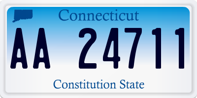 CT license plate AA24711