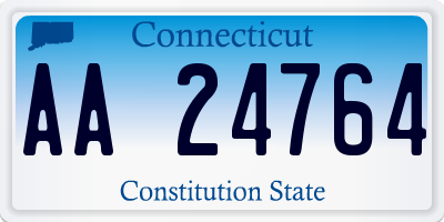 CT license plate AA24764