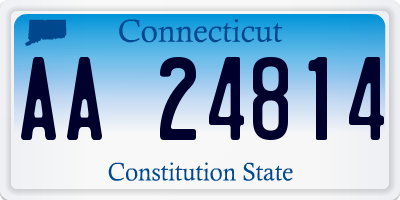 CT license plate AA24814