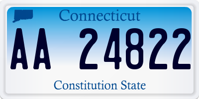 CT license plate AA24822