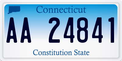 CT license plate AA24841