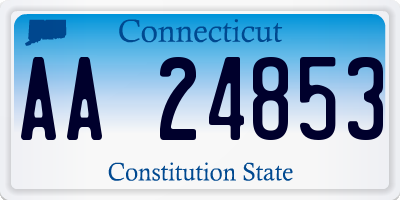 CT license plate AA24853