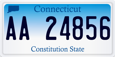 CT license plate AA24856