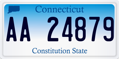 CT license plate AA24879