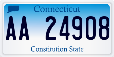 CT license plate AA24908