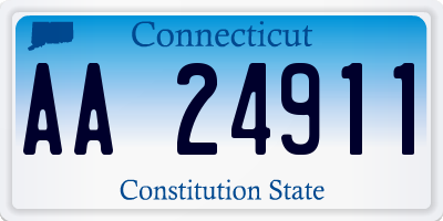 CT license plate AA24911