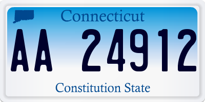 CT license plate AA24912