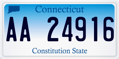 CT license plate AA24916