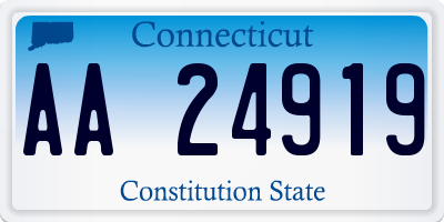 CT license plate AA24919