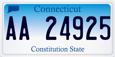 CT license plate AA24925