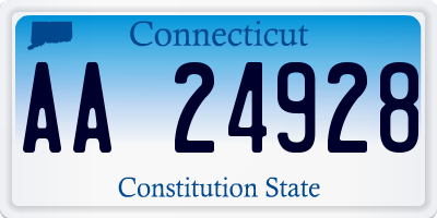 CT license plate AA24928