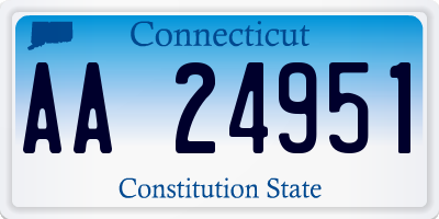 CT license plate AA24951