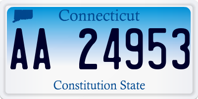 CT license plate AA24953
