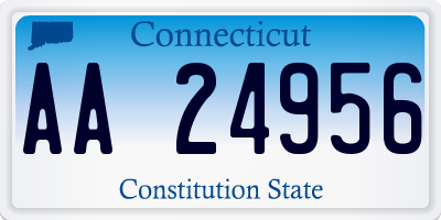 CT license plate AA24956