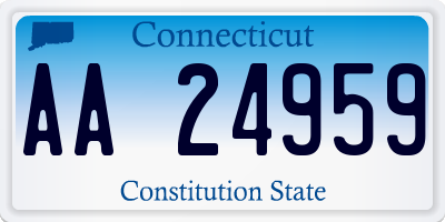 CT license plate AA24959