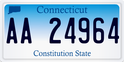 CT license plate AA24964