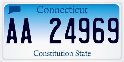CT license plate AA24969