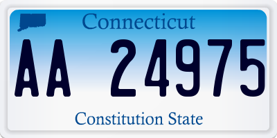 CT license plate AA24975