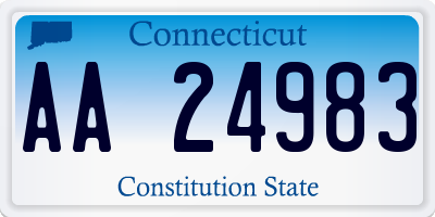 CT license plate AA24983