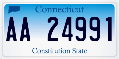 CT license plate AA24991