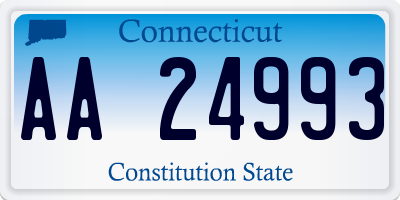 CT license plate AA24993